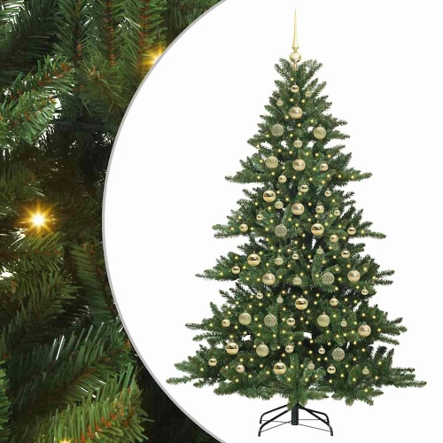 Mākslīgā Saliekamā Ziemassvētku Egle With Leds 210Cm Pvc Vidaxl