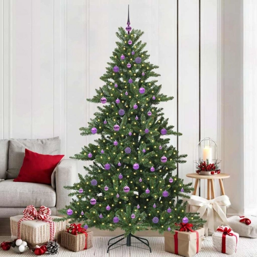Mākslīgā Saliekamā Ziemassvētku Egle With Leds 210Cm Pvc Vidaxl