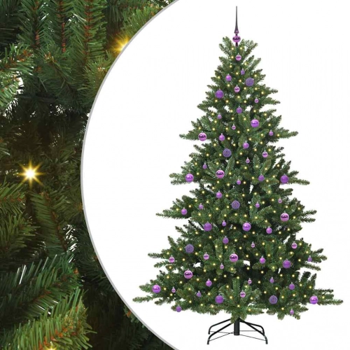 Mākslīgā Saliekamā Ziemassvētku Egle With Leds 210Cm Pvc Vidaxl