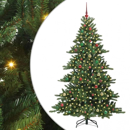 Mākslīgā Saliekamā Ziemassvētku Egle With Leds 210Cm Pvc Vidaxl