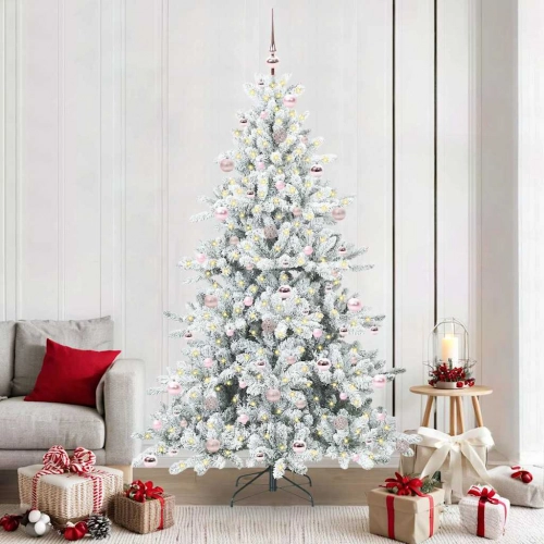 Mākslīgā Saliekamā Ziemassvētku Egle With Leds 210Cm Pvc Vidaxl