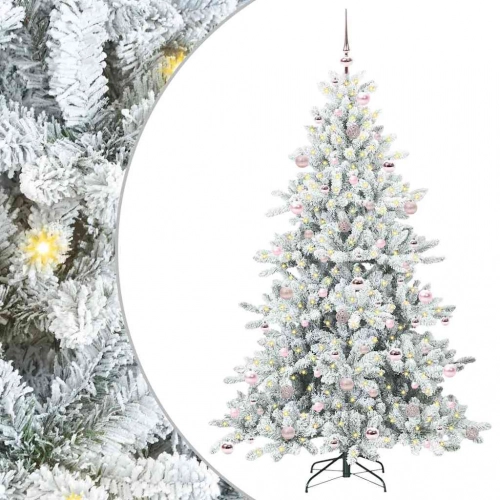 Mākslīgā Saliekamā Ziemassvētku Egle With Leds 210Cm Pvc Vidaxl