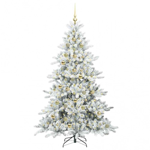 Mākslīgā Saliekamā Ziemassvētku Egle With Leds 210Cm Pvc Vidaxl