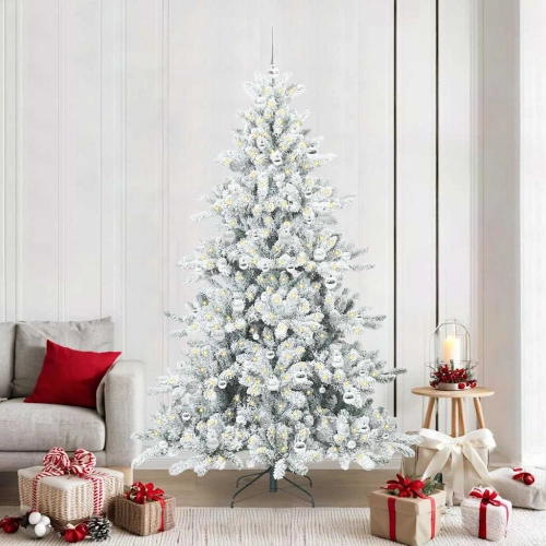 Mākslīgā Saliekamā Ziemassvētku Egle With Leds 210Cm Pvc Vidaxl
