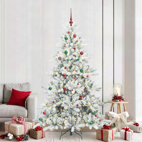 Mākslīgā Saliekamā Ziemassvētku Egle With Leds 210Cm Pvc Vidaxl