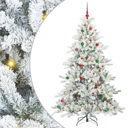 Mākslīgā Saliekamā Ziemassvētku Egle With Leds 210Cm Pvc Vidaxl