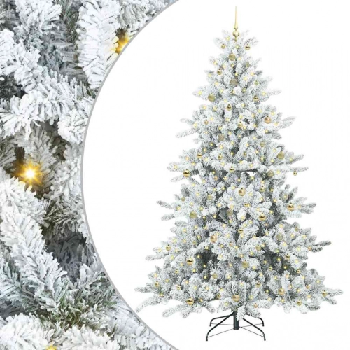 Mākslīgā Saliekamā Ziemassvētku Egle With Leds 240Cm Pvc Vidaxl