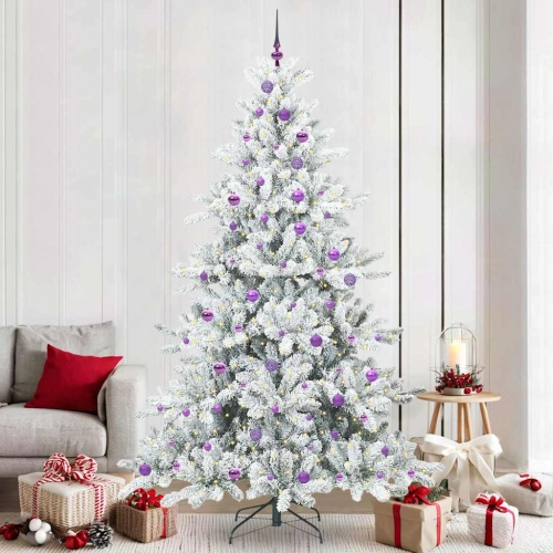 Mākslīgā Saliekamā Ziemassvētku Egle With Leds 240Cm Pvc Vidaxl