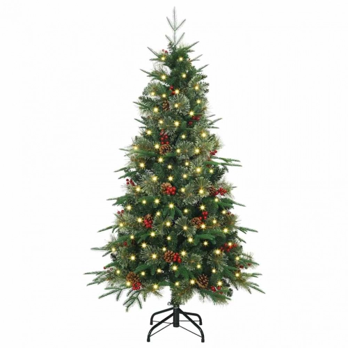 Mākslīgā Saliekamā Ziemassvētku Egle Zaļa 120 Cm Pe Un Pvc Vidaxl
