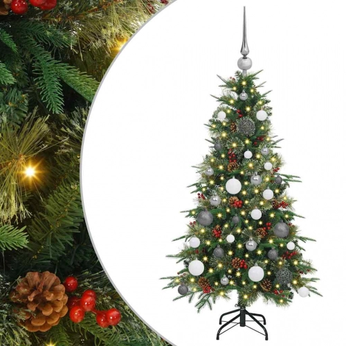 Mākslīgā Saliekamā Ziemassvētku Egle Zaļa 120 Cm Pe Un Pvc Vidaxl