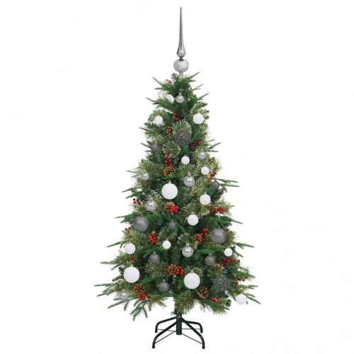Mākslīgā Saliekamā Ziemassvētku Egle Zaļa 120 Cm Pe Un Pvc Vidaxl