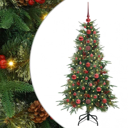 Mākslīgā Saliekamā Ziemassvētku Egle Zaļa 120 Cm Pe Un Pvc Vidaxl