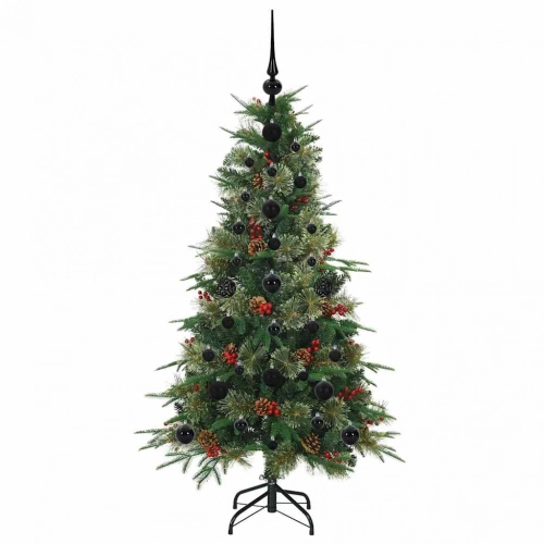 Mākslīgā Saliekamā Ziemassvētku Egle Zaļa 120 Cm Pe Un Pvc Vidaxl