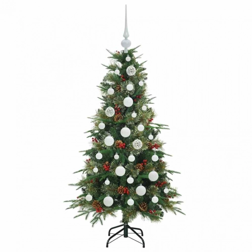 Mākslīgā Saliekamā Ziemassvētku Egle Zaļa 120 Cm Pe Un Pvc Vidaxl