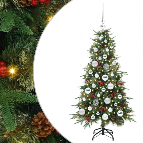 Mākslīgā Saliekamā Ziemassvētku Egle Zaļa 120 Cm Pe Un Pvc Vidaxl