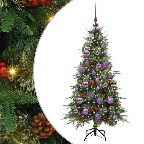 Mākslīgā Saliekamā Ziemassvētku Egle Zaļa 120 Cm Pe Un Pvc Vidaxl