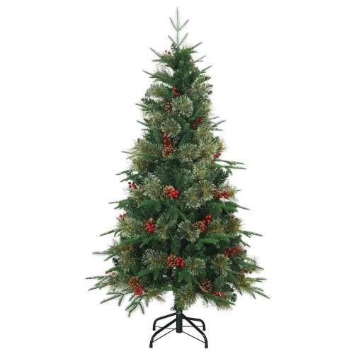 Mākslīgā Saliekamā Ziemassvētku Egle Zaļa 120 Cm Pe Un Pvc Vidaxl