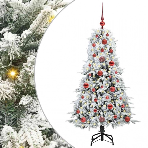 Mākslīgā Saliekamā Ziemassvētku Egle Zaļa 120 Cm Pe Un Pvc Vidaxl