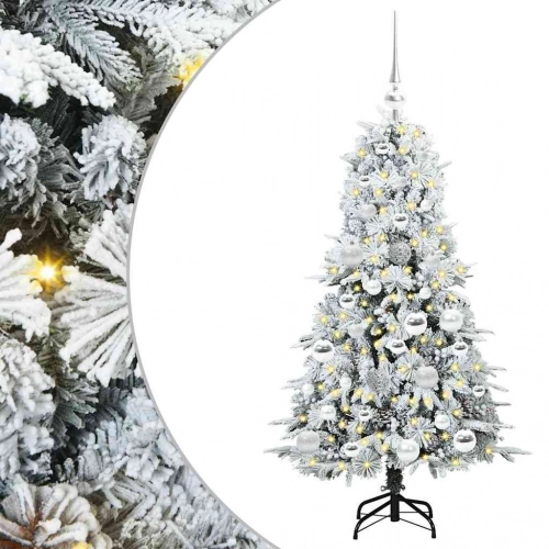 Mākslīgā Saliekamā Ziemassvētku Egle Zaļa 120 Cm Pe Un Pvc Vidaxl