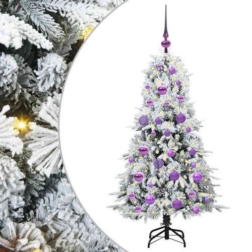Mākslīgā Saliekamā Ziemassvētku Egle Zaļa 120 Cm Pe Un Pvc Vidaxl