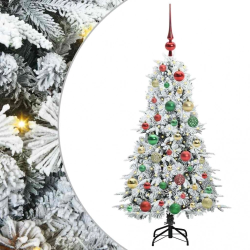 Mākslīgā Saliekamā Ziemassvētku Egle Zaļa 120 Cm Pe Un Pvc Vidaxl