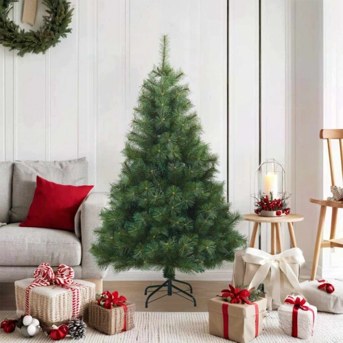 Mākslīgā Saliekamā Ziemassvētku Egle Zaļa 120 Cm Pvc, Tērauds Vidaxl