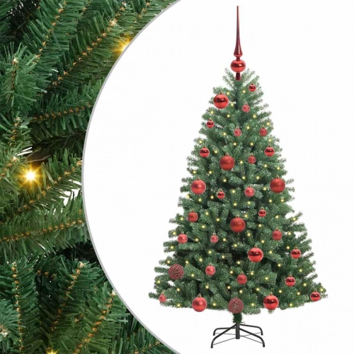 Mākslīgā Saliekamā Ziemassvētku Egle Zaļa 120 Cm Pvc Un Metāls Vidaxl