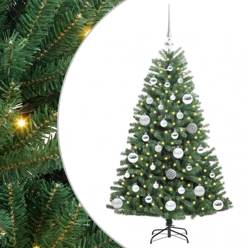 Mākslīgā Saliekamā Ziemassvētku Egle Zaļa 120 Cm Pvc Un Metāls Vidaxl