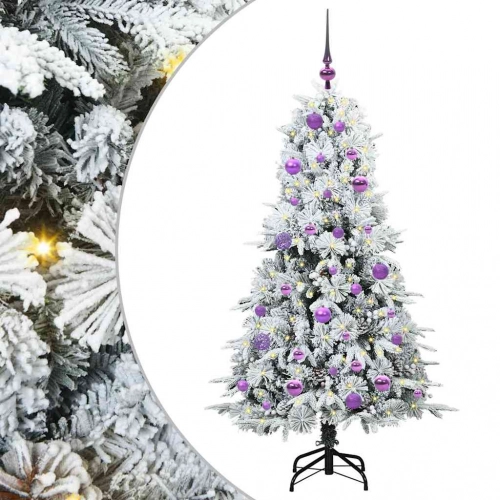 Mākslīgā Saliekamā Ziemassvētku Egle Zaļa 150 Cm Pe Un Pvc Vidaxl