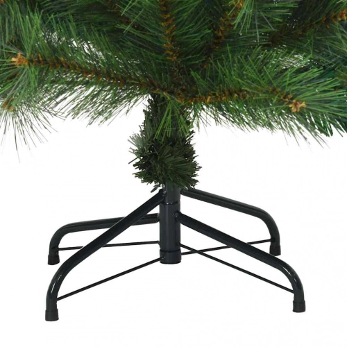 Mākslīgā Saliekamā Ziemassvētku Egle Zaļa 150 Cm Pvc, Tērauds Vidaxl