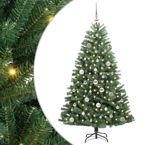 Mākslīgā Saliekamā Ziemassvētku Egle Zaļa 150 Cm Pvc Un Metāls Vidaxl