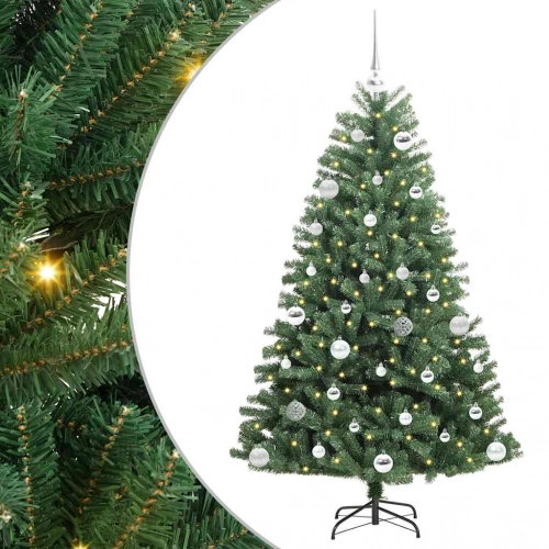 Mākslīgā Saliekamā Ziemassvētku Egle Zaļa 150 Cm Pvc Un Metāls Vidaxl