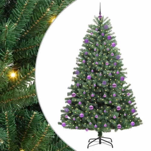 Mākslīgā Saliekamā Ziemassvētku Egle Zaļa 180 Cm Pvc Un Metāls Vidaxl