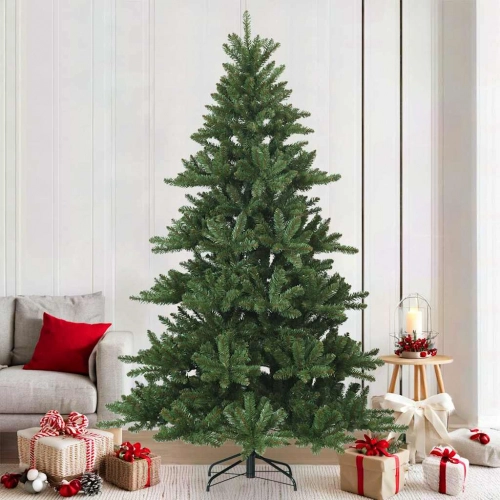 Mākslīgā Saliekamā Ziemassvētku Egle Zaļa 210 Cm Pvc, Tērauds Vidaxl