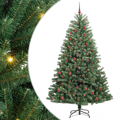 Mākslīgā Saliekamā Ziemassvētku Egle Zaļa 210 Cm Pvc Un Metāls Vidaxl