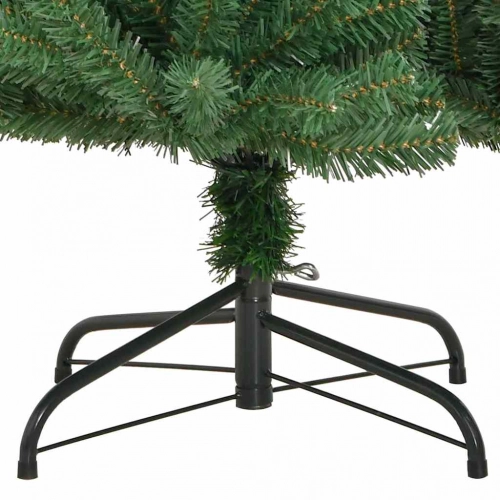 Mākslīgā Saliekamā Ziemassvētku Egle Zaļa 210 Cm Pvc Un Metāls Vidaxl
