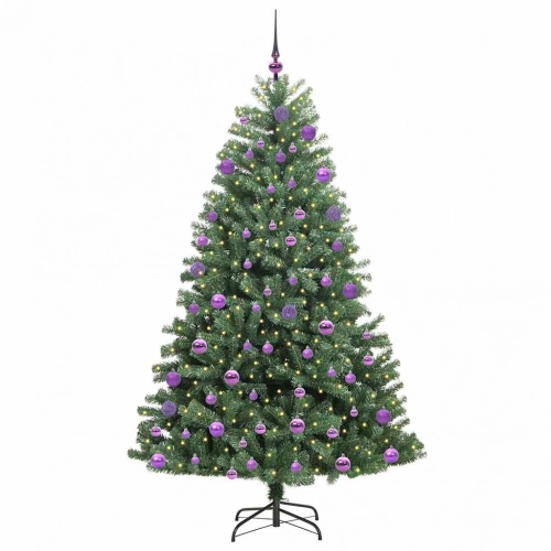 Mākslīgā Saliekamā Ziemassvētku Egle Zaļa 210 Cm Pvc Un Metāls Vidaxl