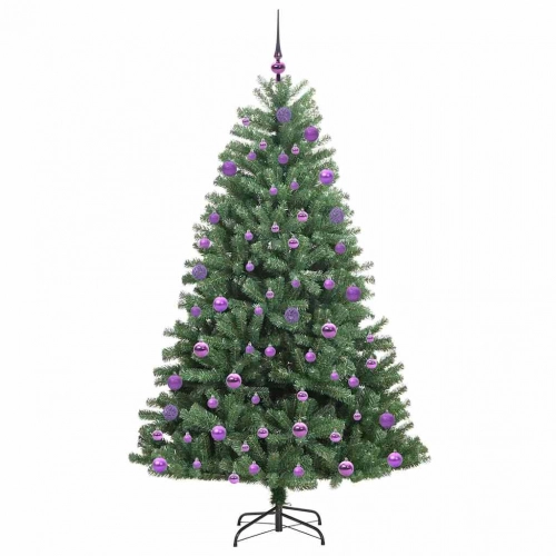 Mākslīgā Saliekamā Ziemassvētku Egle Zaļa 210 Cm Pvc Un Metāls Vidaxl
