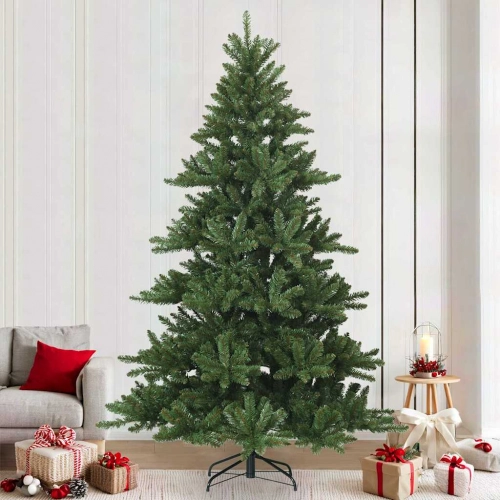 Mākslīgā Saliekamā Ziemassvētku Egle Zaļa 240 Cm Pvc, Tērauds Vidaxl