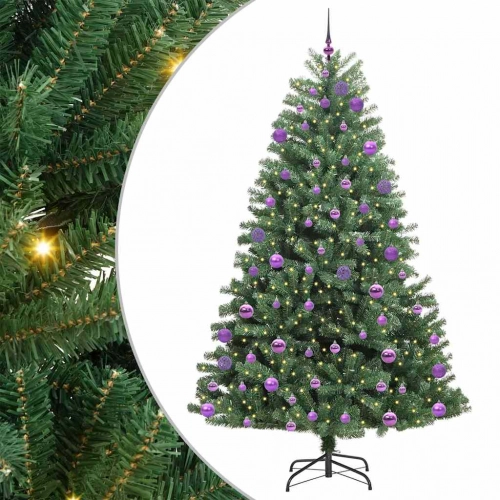 Mākslīgā Saliekamā Ziemassvētku Egle Zaļa 240 Cm Pvc Un Metāls Vidaxl
