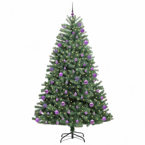 Mākslīgā Saliekamā Ziemassvētku Egle Zaļa 270 Cm Pvc Un Metāls Vidaxl