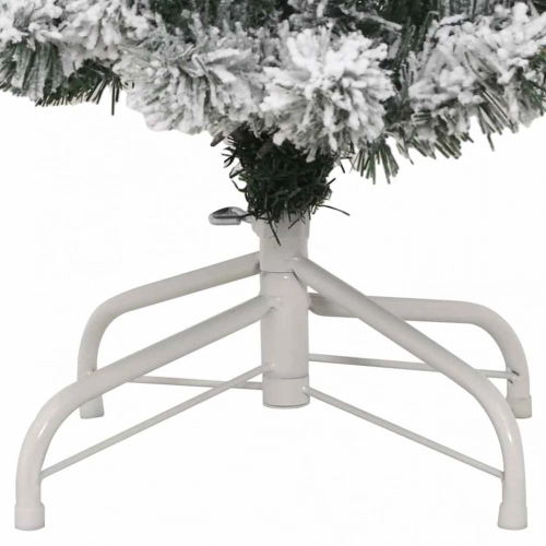 Mākslīgā Saliekamā Ziemassvētku Egle Zaļš Un Balts 150 Cm Pvc Vidaxl