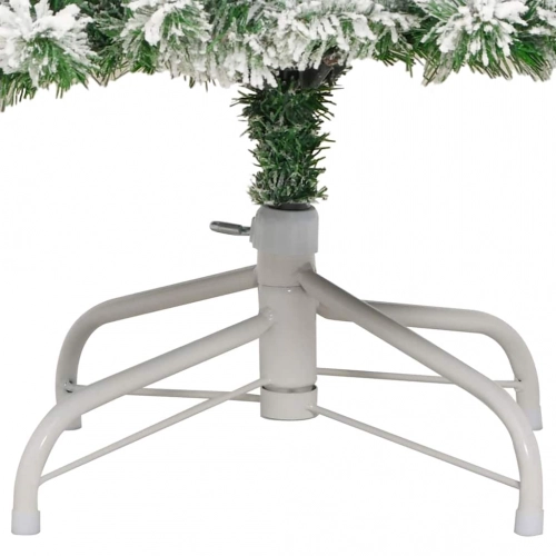 Mākslīgā Saliekamā Ziemassvētku Egle Zaļš Un Balts 180 Cm Pvc Vidaxl
