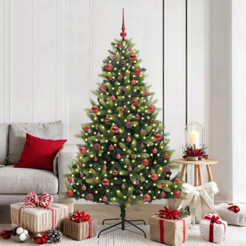 Mākslīgā Salocāmā Ziemassvētku Egle Ar 300 Led Lampiņām 180 Cm Vidaxl
