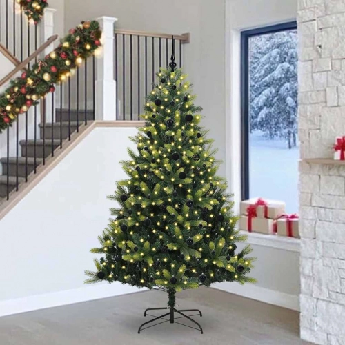 Mākslīgā Salokāmā Ziemassvētku Egle Ar 300 Led Gaismām 240 Cm Vidaxl