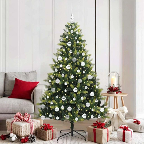 Mākslīgā Saslēgtā Ziemassvētku Egle Ar 300 Led Zaļa 180 Cm Vidaxl