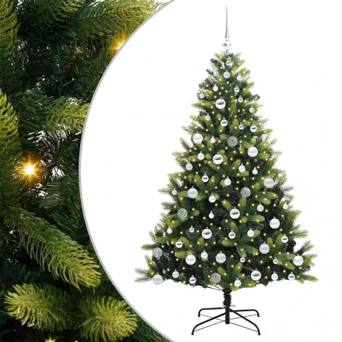 Mākslīgā Saslēgtā Ziemassvētku Egle Ar 300 Led Zaļa 180 Cm Vidaxl