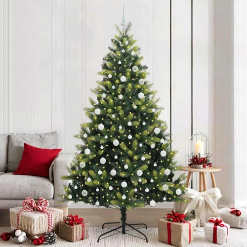 Mākslīgā Svētku Eglīte Ar 300 Led Gaismām Zaļa 210 Cm Pvc Un Pe Vidaxl