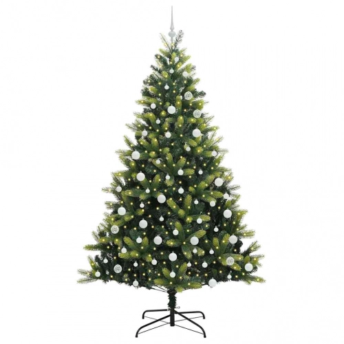 Mākslīgā Svētku Eglīte Ar 300 Led Gaismām Zaļa 210 Cm Pvc Un Pe Vidaxl