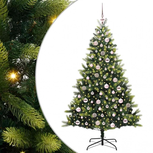 Mākslīgā Ziemassvētku Egle Ar 300 Led Zaļa 180 Cm Pvc Un Pe Vidaxl